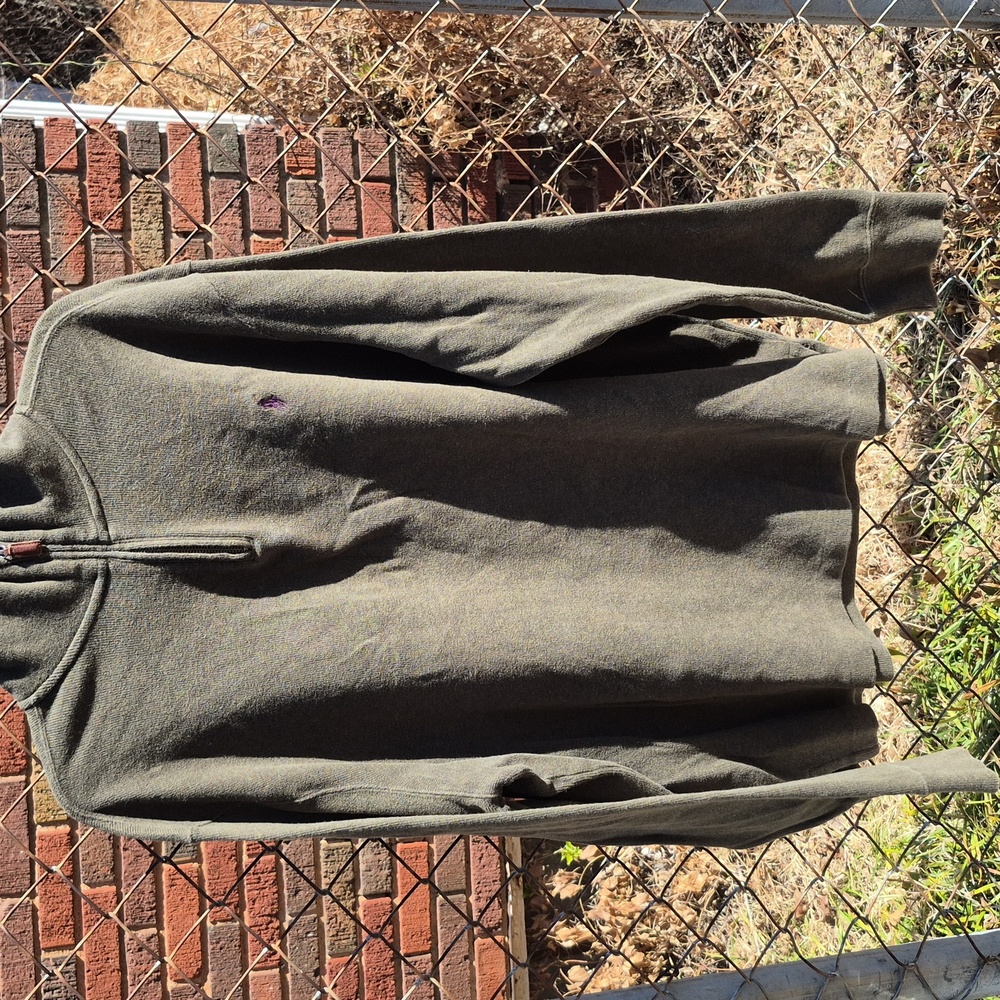 Polo Ralph Lauren Green 1/4 Zip-Up 100% Cotton Sweater Mens Size XXL Pre-owned